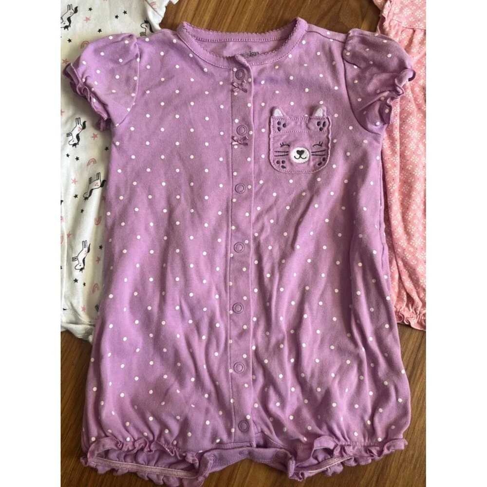 Simple Joys by Carter's Baby Girl 3  Snap-Up Rompers - Size 18 M
